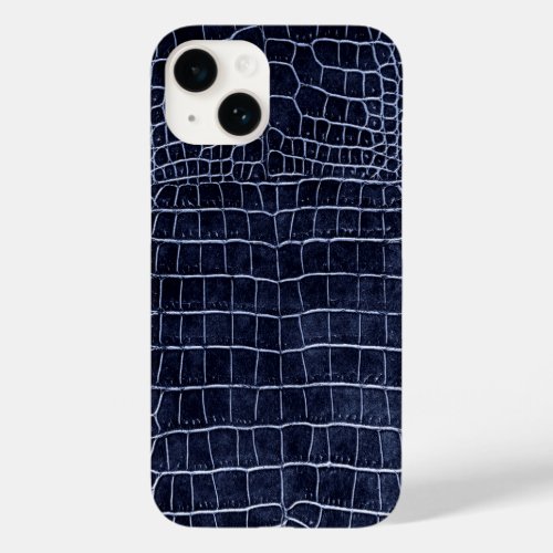 Navy Blue Crocodile Case_Mate iPhone 14 Case