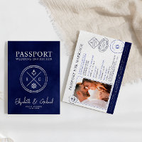 Navy Blue Cruise Passport Destination Wedding 
