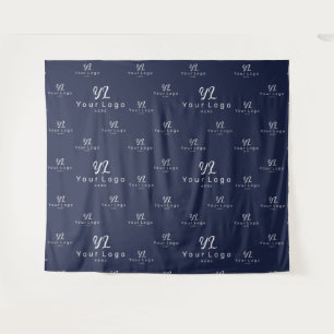Navy blue Custom Business Logo Backdrop Trade show
