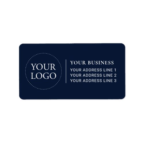 Navy Blue  Custom Corporate Business Logo  Label