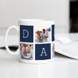 Navy Blue | Custom Daddy 5 Photo Collage Coffee Mug<br><div class="desc">Create a sweet keepsake for a beloved dad this Father's Day with this simple design that features five of your favorite Instagram photos,  arranged in a collage layout with alternating squares of navy blue spelling out "Daddy." Personalize with favorite photos of his children for a treasured gift for dad.</div>
