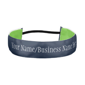 Navy Blue Custom Logo Photo & Name Athletic Headband