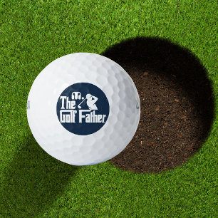 Navy Blue Custom Monogram  The Golf Father Golf Balls