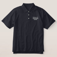 Navy Blue Custom Name Employee Men Business