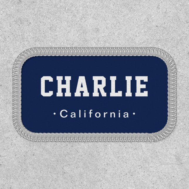 Navy blue custom name patches (Front)