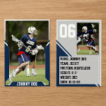 Navy Blue Custom Sports Trading Card Pack (100)<br><div class="desc">Make your very own 100 pack of navy blue sports trading cards! Customize them with your own player photos (front and back), player name, jersey number and key player information. The current text can be used as a guide, but you can also choose to adjust the information to your preferences....</div>