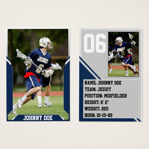 Navy Blue Custom Sports Trading Card Pack 100