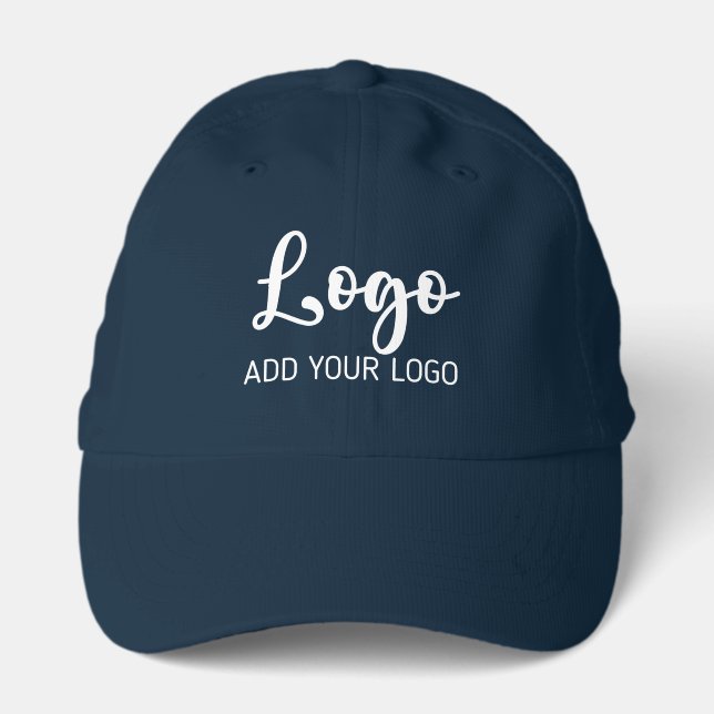 Navy Blue Customizable Business Logo High Quality Performance Cap (Front)