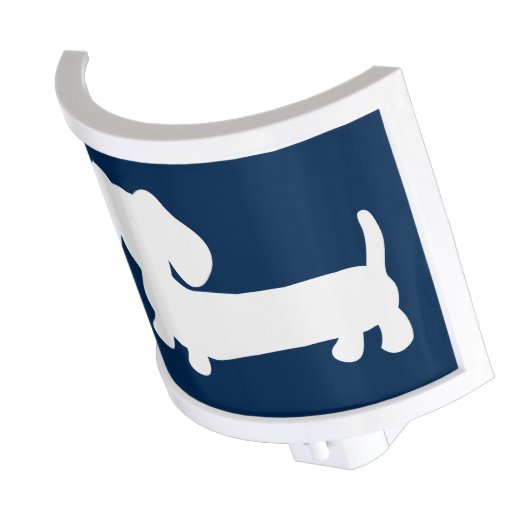Navy Blue Dachshund Wiener Dog Night Light (Angled)