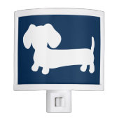 Navy Blue Dachshund Wiener Dog Night Light (Front)