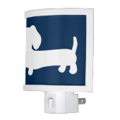 Navy Blue Dachshund Wiener Dog Night Light (Left)