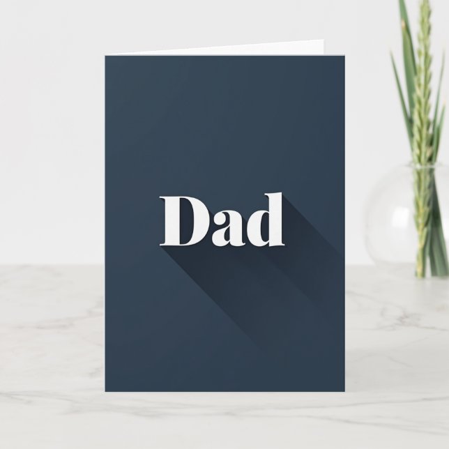 Navy Blue Dad Long Shadow Card (Front)