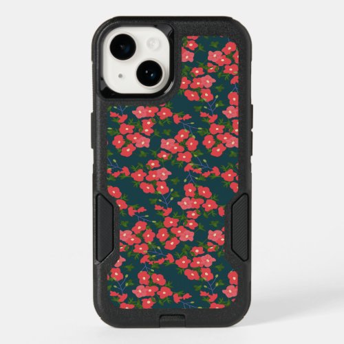 Navy Blue Daisy Flower Meadow  OtterBox iPhone 14 Case