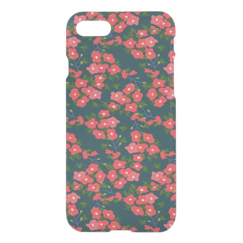 Navy Blue Daisy Flower Meadow  iPhone SE87 Case