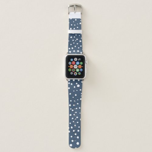 Navy Blue Dalmatian Spots Dalmatian Dots Dotted Apple Watch Band