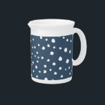 Navy Blue Dalmatian Spots, Dalmatian Dots, Dotted Beverage Pitcher<br><div class="desc">Cute,  fun and adorable dalmatian spots pattern in navy blue and white color. Modern and trendy gift,  perfect for dalmatian lover in your life.</div>