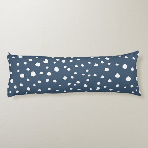 Navy Blue Dalmatian Spots Dalmatian Dots Dotted Body Pillow