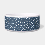 Navy Blue Dalmatian Spots, Dalmatian Dots, Dotted Bowl<br><div class="desc">Cute,  fun and adorable dalmatian spots pattern in navy blue and white color. Modern and trendy gift,  perfect for dalmatian lover in your life.</div>
