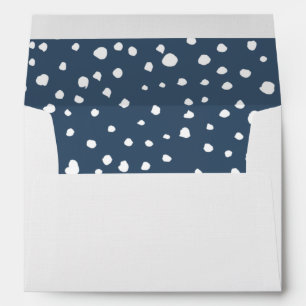 Navy Blue Dalmatian Spots, Dalmatian Dots, Dotted Envelope