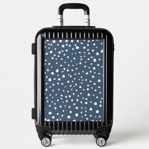 Navy Blue Dalmatian Spots Dalmatian Dots Dotted Luggage