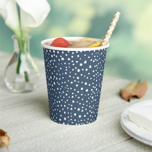 Navy Blue Dalmatian Spots Dalmatian Dots Dotted Paper Cups