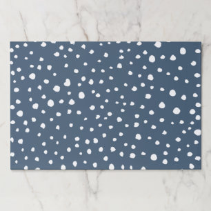Navy Blue Dalmatian Spots, Dalmatian Dots, Dotted Paper Pad