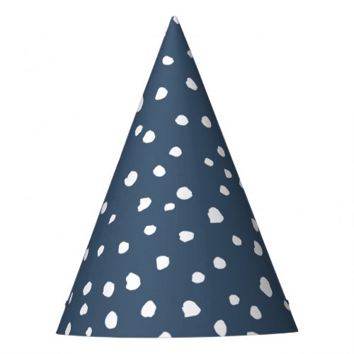 Navy Blue Dalmatian Spots Dalmatian Dots Dotted Party Hat
