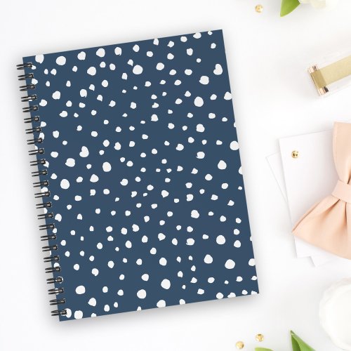 Navy Blue Dalmatian Spots Dalmatian Dots Dotted Planner