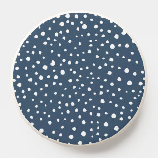 Navy Blue Dalmatian Spots, Dalmatian Dots, Dotted PopSocket