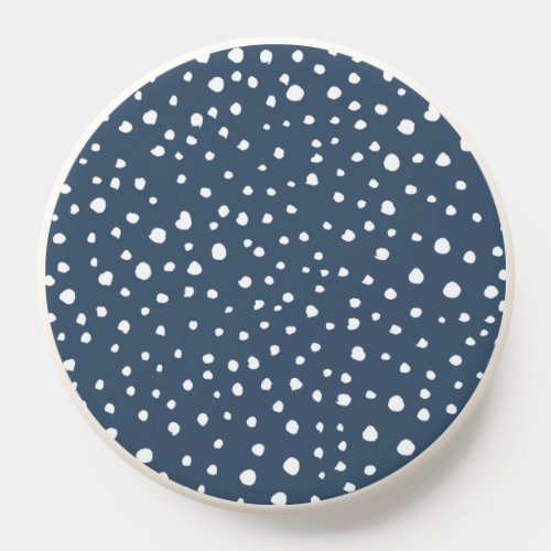 Navy Blue Dalmatian Spots Dalmatian Dots Dotted PopSocket