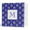 Navy Blue Damask Pattern 1 with Monogram
