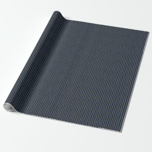 Navy Blue & Dark Gray Wonky Stripes Wrapping Paper