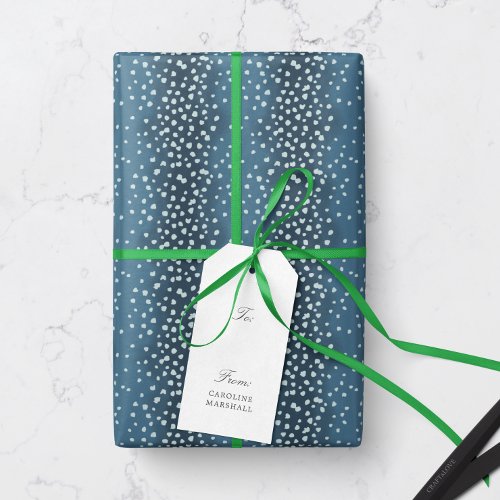 Navy Blue Deer Fawn Spots Wrapping Paper