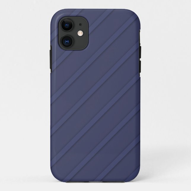Navy Blue Diagonal Case-Mate iPhone Case (Back)