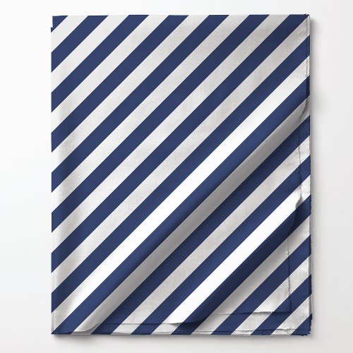 Navy Blue Diagonal Stripes Pattern Fabric