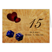 navy blue dice Vintage Vegas table numbers