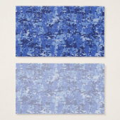 Navy Blue Digital Camo Camouflage Texture (Front & Back)