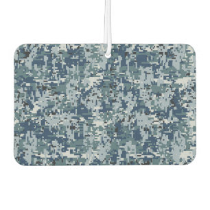 Navy Blue Digital Pixels Camouflage Decor Air Freshener