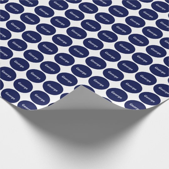 navy blue dots on white wrapping paper