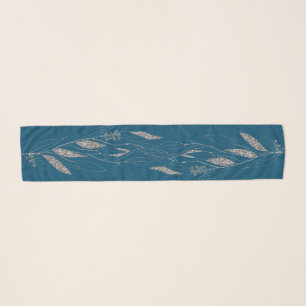NAVY BLUE DOUBLE SILVER EUCALYPTUS SCARF