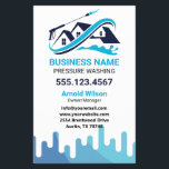 Navy Blue Drip Power Wash House Cleaning Flyer<br><div class="desc">Our "Navy Blue Drip Pressure Washing Business Card" offers a unique design that's both professional and memorable. The navy blue and light blue drip pattern adds a touch of creativity without sacrificing readability. This is a functional, yet stylish business card perfect for pressure washing, house cleaning and other related services....</div>