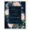 Navy Blue Dusty Blush Pink Floral Wedding Welcome 