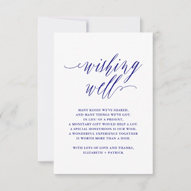 Navy Blue Elegant Script Typography Invitation (Front)