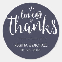 Wedding Thank You Stickers Zazzle Wedding Thank You Stickers Round