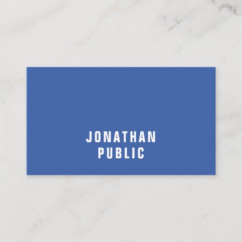 Navy Blue Elegant Sleek Design Professional Luxury Business Card