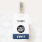 Navy Blue Employee Name Business Logo Staff Tag