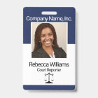 Navy Blue - Employee Picture Badge