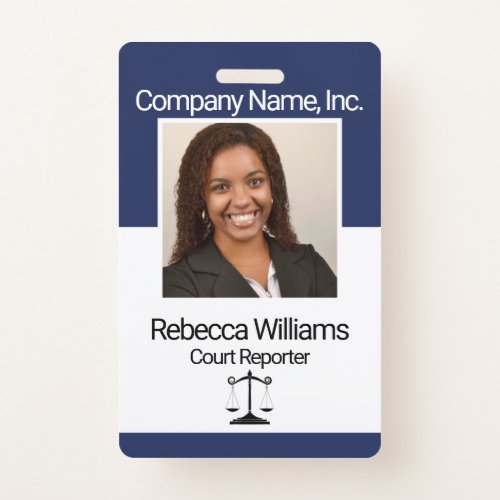 Navy Blue _ Employee Picture Badge