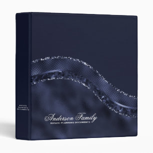 Navy Blue Estate Planning Will Trust 3 Ring Binder