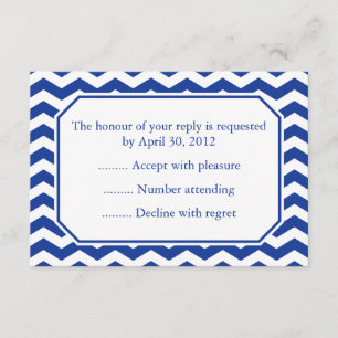 Navy Blue Event Reply, RSVP or Response Cards